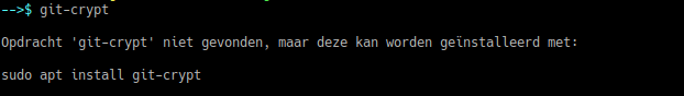 git-crypt niet aanwezig